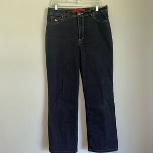 Grey/Black High waisted straight leg Gloria Vanderbilt denim jeans